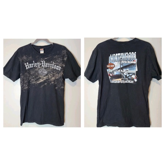 Harley-Davidson Other - Harley Davidson Coast Guard 2000s T Shirt Size XL Mackinaw City,‎ MI Black Y2K